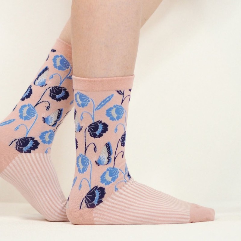 andeotte ハイゲージクルーソックス RIRE/PK 【日本製】